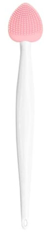 Pore Brush For Nose, Double-Sided Silicone Blackhead Clean Cleaner, Pores Cleaning Brushes, Heart-shaped Nose Brush, Lip Scrub Exfoliator Brushes For Facial Massage