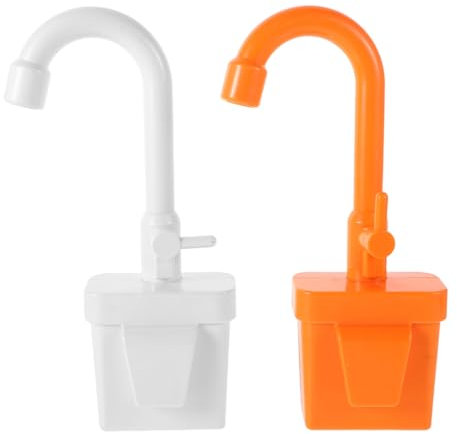 SUPVOX 2Pcs Rotatable Sink with Realistic Water Flow for Pretend Play Enhance Hand Eye Coordination Fun Playhouse Accessories