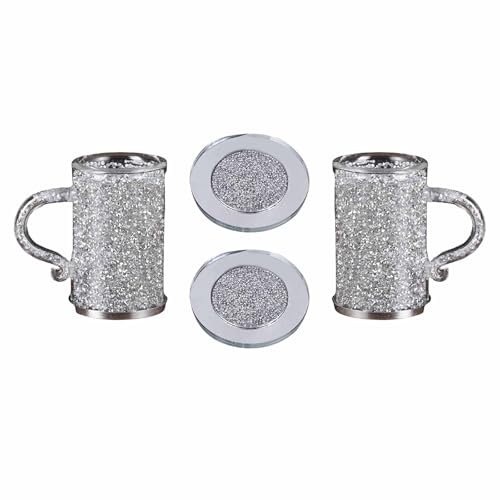 Taza de café de vidrio con asa, copas de vino, cerveza, té, tazas de café de doble capa con aislamiento térmico de doble capa, taza de vidrio al vacío