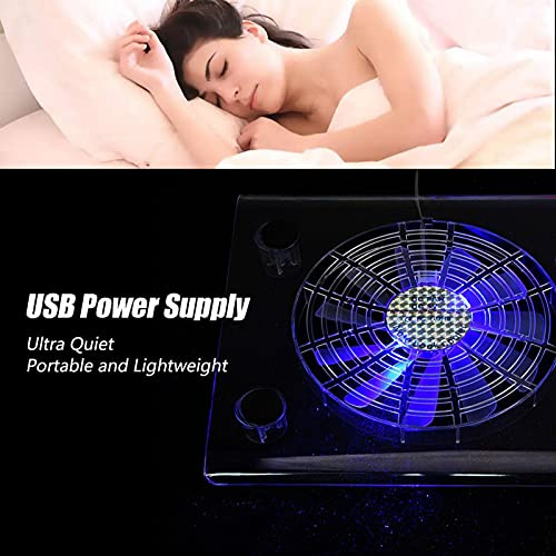 Dioche Ultra Quiet USB -Notebook -Kühlkissen mit LED RGB Lichtern, die mit, Laptop Kompatibel Sind Tragbares Ergonomisches Design mit Anti Skid Kissen