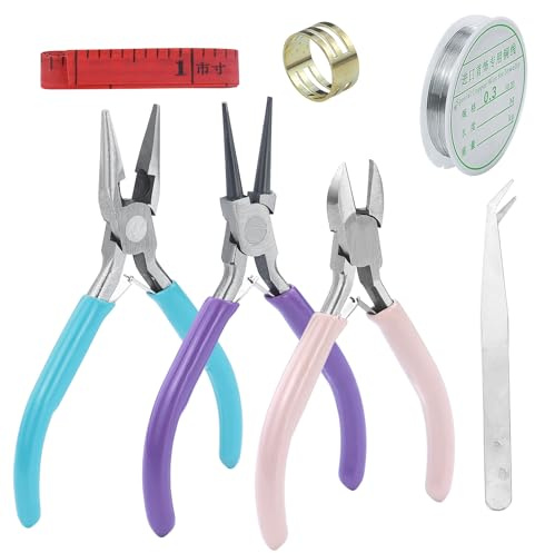 3 Pezzi Pinze Per Creazione Gioielli,Tenaglia A Becco Ad Ago/A Becco A Catena/Tronchesi Per Riparazione Di Bigiotteria,strumenti Per La Creazione Di Gioielli