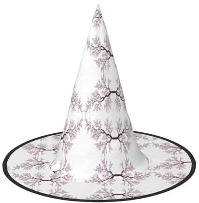 YBGHDAA Kirschblüten-Baum-Druck, Halloween-Hut, Hexenhüte für Partys, faltbar, leicht, Rollenspiel-Kappen für Cosplay, 2 Stück