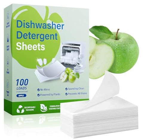 Tablettes Lave Vaisselle, 100 Comprimés Pastilles Lave Vaisselle Tablette, Dosette Lave Vaisselle, Dissolution Rapide, Nettoyage en Profondeur Élimine les Taches Tenaces