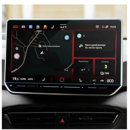 Navigation Schutzfolie Für ID.Buzz 2024 12,9 Zoll Gehärtetes Glas Displayschutzfolie Autoradio GPS Blendschutz Navi(Navigation Protector.)