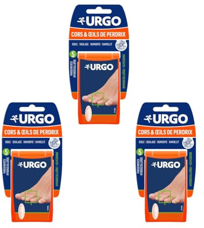 Urgo cors & oeils de perdrix pansement hydrocolloïde 5 pièces (Lot de 3)