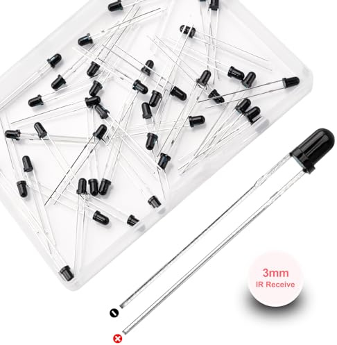 YIXISI 40 Stücke 3mm LED Infrarot Empfänger, Infrarot-Diode LED, IR-Empfänger-Diode