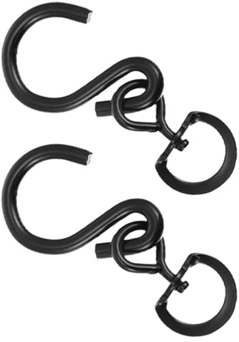 Milisten 2pcs Swivel Hooks for Hanging Plant Pots with Smooth Bearing Mechanism and 360° Free Rotation, Iron Material Hooks for Gardens and Home Garden Use