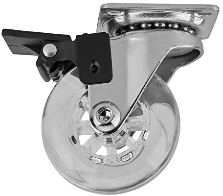 SOTECH Möbelrolle SWIFT transparent Ø 50 mm mit Feststeller