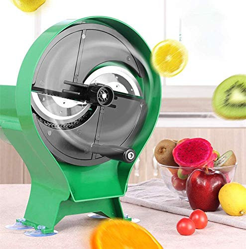 NEWTRY Frutta e Verdura Affettatrice 0.5 ~ 8mm Spessore Regolabile Doppia scanalatura Manuale Commerciale Limone Patate Macchina Taglio Super Sottile Fetta per Zenzero