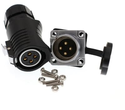 HangTon LP20 Connecteur d'alimentation 4 broches étanche électrique femelle Prise de courant 30 A Haute tension