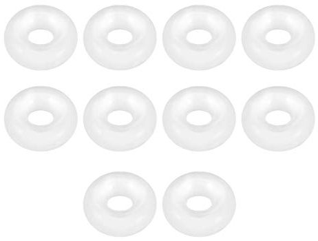 sourcing map 10 Stk. Silikon O-Ring VMQ Dichtungsring 6mm AD 2mm ID 2mm Breite Weiß