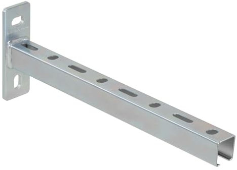 Dalsys 52cm Support de Rail Mural 38/40 Argent, Acier Galvanisé Charges Lourdes