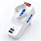 Adattatore rotante bianco, 2 prese Italiane 10/16A, 1 presa Schuko 10/16A e 2 Usb, spina rotante 16A con interruttore, compatto