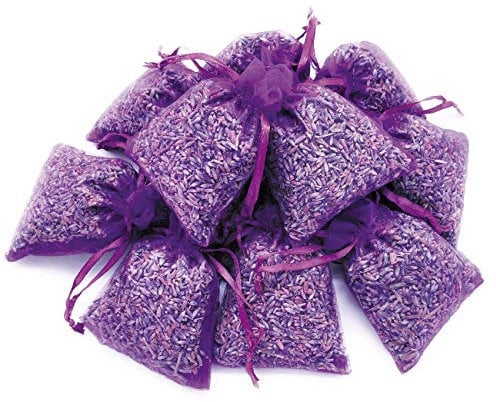 OLILLY Récolte 2024-12 Sachets Violets Foncés avec Lavande de Provence - 120 grammes de Lavande Naturelle (Mauve, 12 Sachets)