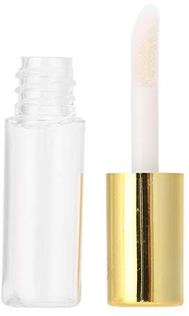 Lipgloss Tube, 45 Stück 1,2 ml Mini Nachfüllbar Leere Lipgloss Tubes Lippenstift Flaschenbehälter Spender Gold