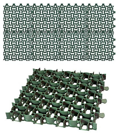 BigDean 8X Rasengitter Paddockplatte 50x50 cm Rasenmatten Rasenwaben Kiesgitter Parkplatzrasen 2 m²