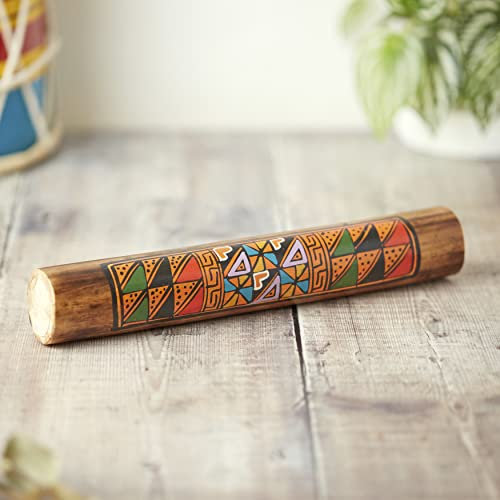 Handbemalter Regenstab aus Peru, 25 cm, Musikinstrument-Shaker