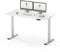 FlexiSpot Höhenverstellbarer Schreibtisch mit 2 Motoren & 25MM einteiliger Tischplatte,ergonomischer Bürotisch - 140 x 80 cm Weiß, weißes Gestell