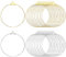 ALEXCRAFT Ohrringe Selber Machen Set Weinglas Anhänger Charme Ringe Ohrringe Glasmarkierer Basteln für Weinglas Creolen Party DIY Schmuck Zubehör 100 Stück 30mm,Golden/Silber