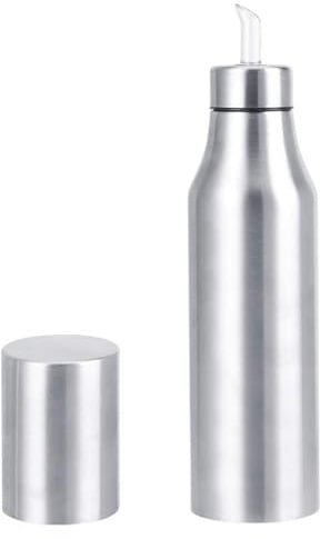 Dispenser di Olio d'oliva 304 Acciaio Inossidabile Antipolvere a Prova di Perdite Dispenser di Bottiglie di Aceto Pentola Utensili da (1000ml)