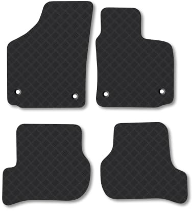 Seat Leon (2009-2012) 3mm Rubber Car Mats | Tailored Fit Durable Floor Mats Full Coverage Protection Waterproof Accessories Easy Clean Anti Slip Made in the UK