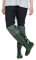 QTDZ Stivali Pesca Impermeabili, Stivali in Gomma Antiscivolo Leggera in PVC/Nylon con Restringimento Elastico, Pantaloni Trampolieri Spessi E Super Alti Taglia 35-45 per Uomo Donna,Verde,40 EU