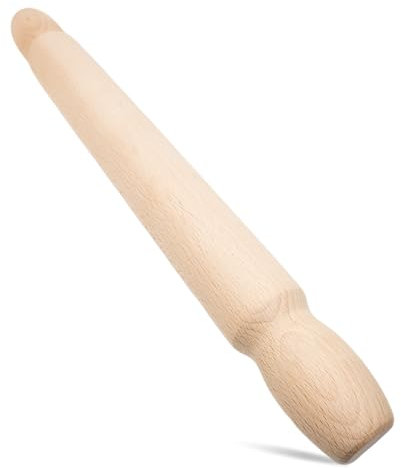 SOHFA 40cm einteiliges Nudelholz aus Holz - Teigrolle | Backzubehör zum Ausrollen für Fondant und jeden Teig | nachhaltige Buchenholzrolle made in EU