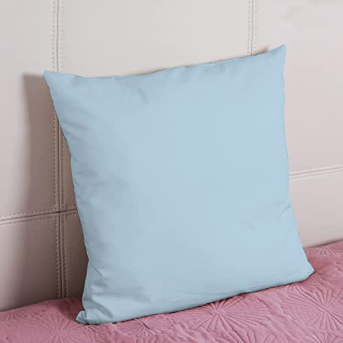 Pizuna Luxuriöser Soft-Satin 2er Pack Kissenbezug 80x80 cm Himmel Blau, 800 Fadenzahl Baumwolle Quadratisch Kissenbezüge, 100% Langstapel Baumwolle Kissenbezug (Himmel Blau, 80x80 cm)