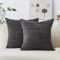 Home Brilliant Large Cushion Covers for Bed, Decorative Cushion Cover for Party, Solid Pillow Covers 60x60 for Cushions, 24 inch, 2 Pcs, (60 cm, Dark Grey)