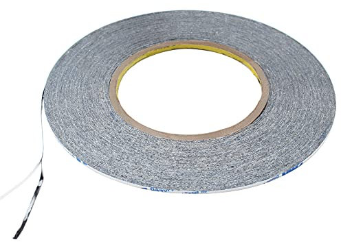 ANDSHUAI 2mm Doppelseitiges Klebeband,Stark klebend Tape,Doppelseitig band extra stark,Doppelseitige Klebebänder,für Smartphone,Tablet Reparatur,Metalle,Kunststoff,DIY,Stark klebend,1 Rolle 50m