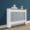 Outvita Cache Radiateur, Couverture Radiateur 112x19x81cm, Housse Décorative Blanc en MDF - Lattes