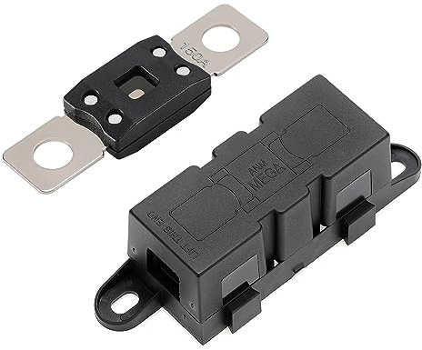 VEXUNGA Mega Sicherungshalter und Mega Sicherungen 150A Ampere ANM Schmelzsicherung Sicherungshalter mit MEGA Sicherung Schraubsicherung Hochstromsicherung für KFZ PKW LKW