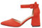 Rio Fiore Scarpe con Tacco, 7cm Tacco Largo, Décolleté Donna, Corallo, Tessile, Cinturino alla Caviglia, H1877-A0142-84 (Coral, 38 EU)