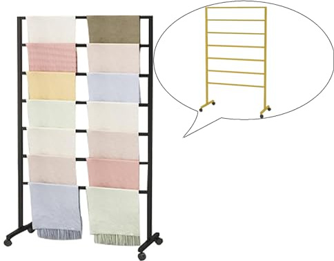 Goldener freistehender Metall-Schal-Präsentationsständer, doppelseitig, für Schal, Bodenständer, Gürtelschal, Hijab-Organizer für Boutique-Display, kommerzielles Zuhause