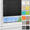 Magiea Plissee ohne Bohren Klemmfix B35 x H80cm Schwarz lichtundurchlässig Plisseerollo für Tür & Fenster Blickdicht Sichtschutz Sonnenschutz Rollo