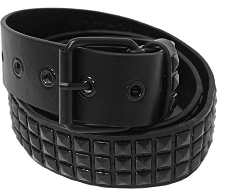 The Rock Shop Nietengürtel - Pyramids Black 3-reihig (105cm)