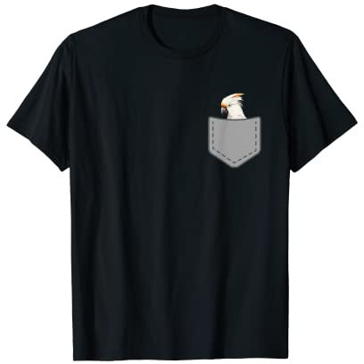 Lustiger Kakadu-Vogel in der Tasche T-Shirt