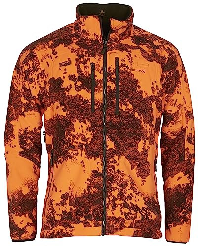 Pinewood Furudal Reversible Camou Fleece für Herren. Zum Wandern, Trekking, Jagd, Hundesport und vielen Outdoor-Aktivitäten (Jagd BRAUN/STRATA Blaze, XXL)