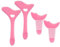 LUTER 4stk Eyeliner-Schablonen, Multifunktions Silikon Cat Eyeliner Schablone Wiederverwendbares Mascara Schild für Eyeliner Wimpern Lidschatten Lippenstift (Rosa)