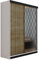 KIER FURNITURE Schränke für Stauraum - Malani 138 - Kleiderschrank - Schiebetürenschrank - Eleganter Kleiderschrank Schrank Garderobe - Schrank für Schlafzimmer - Weiß & Graphit 138x205x59 cm
