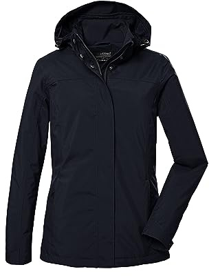 killtec Damen Funktionsjacke/Outdoorjacke mit abzippbarer Kapuze KOS 42 WMN JCKT, dunkelnavy, 46, 41282-000