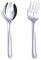 GoGeiLi Salatbesteck Set, 24,1 cm Edelstahl Salat-Servierutensilien, 2-teiliges großes Salatlöffel und Gabel Servierset, spülmaschinenfest