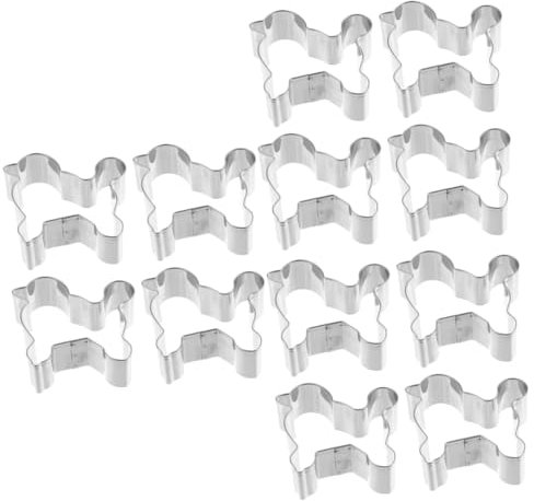 BESTonZON 12pezzi Stampi Per Biscotti Forma Di Cane Inossidabile Utensili Da Cucina Per Biscotti Facili Da Sformare e Lavare Per Dolci e Snack Per Animali Domestici