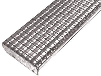 B2 Treppenstufe Gitterroststufe Schweißpress verzinkt 1000x270 mm 30/30