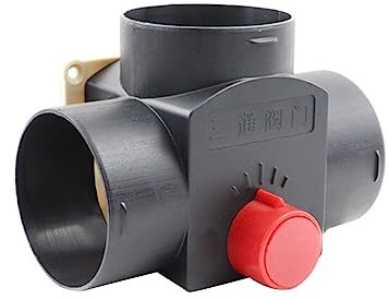 Autoheizung Auspuffanschluss 75mm Auto Heizung Entlüftungskanal T-Type Auto Kunststoff Luftführungsrohr Rohrbogen Rohr Auslass Auspuffanschluss für Auto Lufterhitzer Diesel Standheizung Zubehör