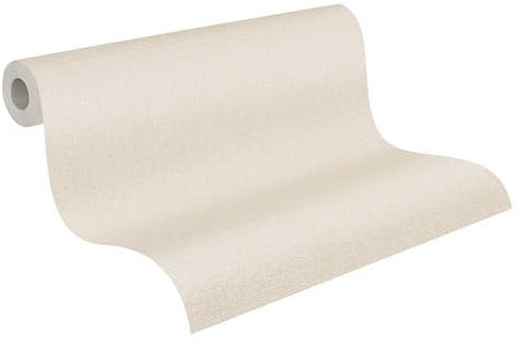 Livingwalls Tapete 396557 - Uni Tapete in Beige - einfarbige hochwertige Wandtapete mit feiner Struktur für verschiedene Räume - 10,05m x 0,53m - Made in Germany