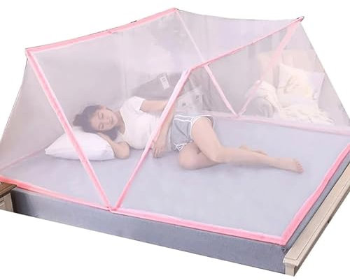 Zanzariera Da Letto Richiudibile Letto Singolo Anti Zanzare Insetti Campeggio(B,190x135x80cm)