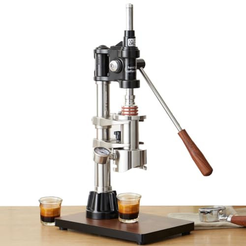 XGHDPBM Manual Espresso Coffee Maker Machine, 16 Bar Commercial Lever Espresso Cappuccino Coffee Machine With Pressure Gauge, Hand Press Espresso Extraction Coffee Machine, For Outdoor Home Cafe