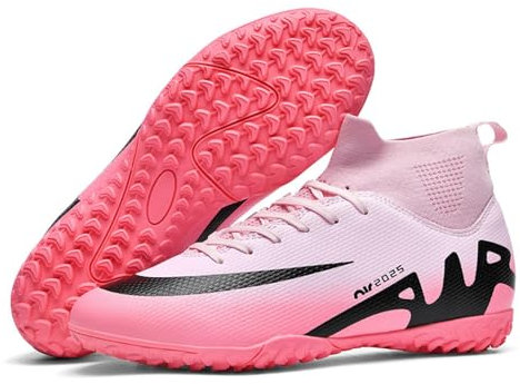 sudorun Chaussures de football pour enfants - Gazon artificiel - Chaussures de football pour garçons et filles - AG FG TF Turf - Chaussures d'entraînement, Enfant 2309 Tf Rose, 34 EU