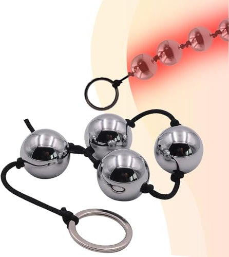 Metall Anal Kugeln, Analkugeln für Mann Frau mit 4 Anal Beads Toy Analkugel Edelstahl Analkette Anal Kette Extra Groß Fetisch Analspielzeug für die Frau Spielzeug für Frauen Männer Xxl Anfänger(30mm)